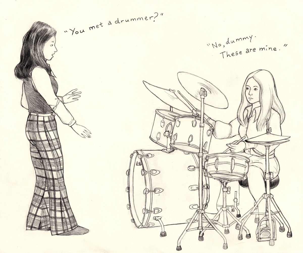 A line drawing of Brandy Cinnamon Wages.