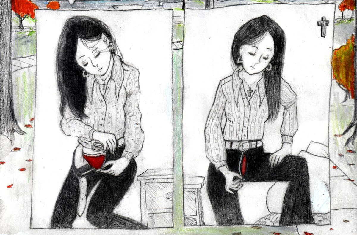 A line drawing of Brandy Cinnamon Wages.