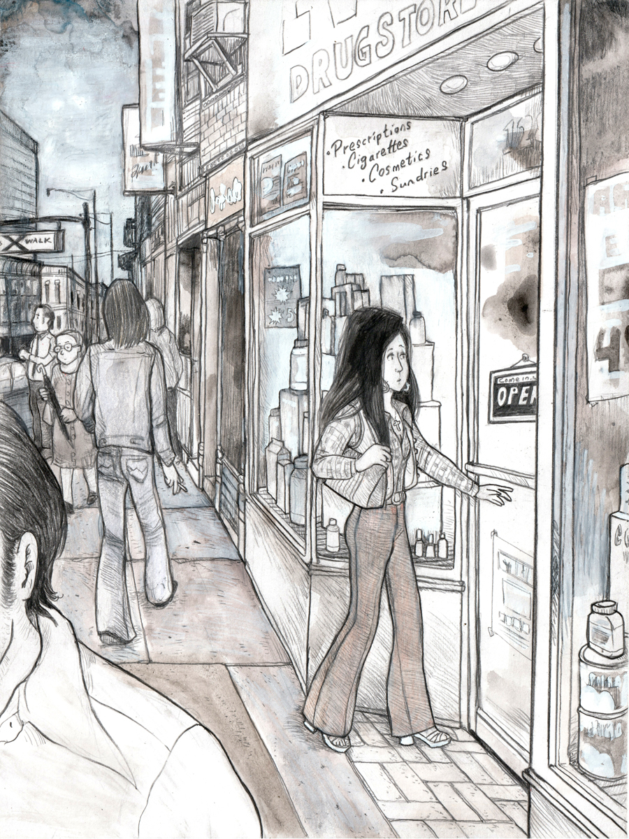 A line drawing of Brandy Cinnamon Wages.