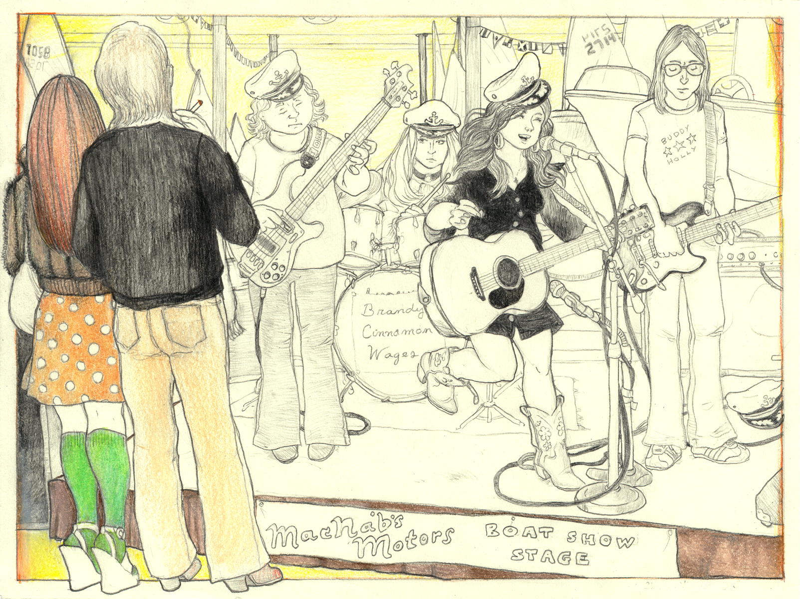 A line drawing of Brandy Cinnamon Wages.