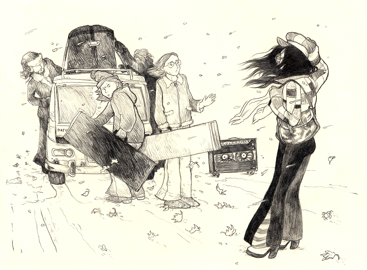 A line drawing of Brandy Cinnamon Wages.