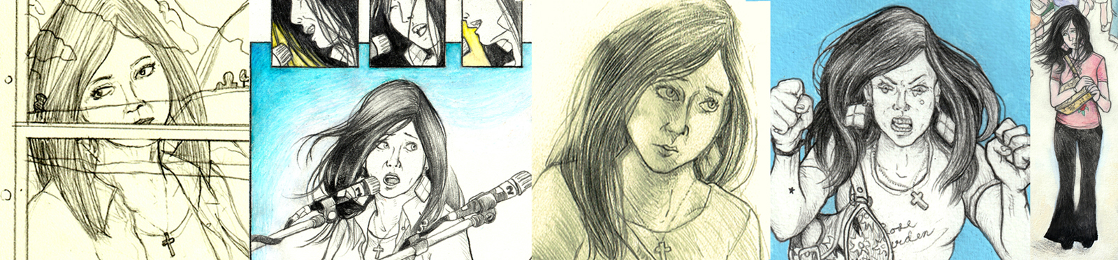 A collage of scenes with Brandy from this chapter.
